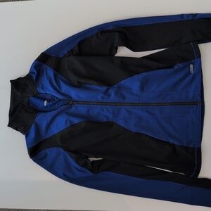 Blue and Black Zip-Up Athletic Jacket
